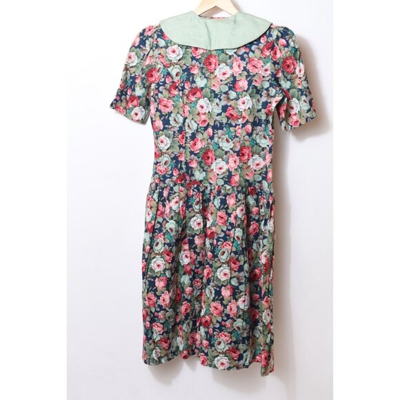 Vintage Maggie Breen Floral 80’sDress Cottagecore Trad Wife Size S READ - Picture 9 of 14